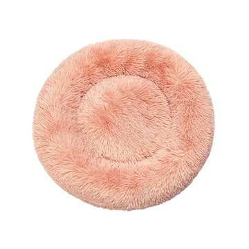 Pet Bed Cat Dog Donut Nest Calming Kennel Cave Deep Sleeping Pink XL PaWz